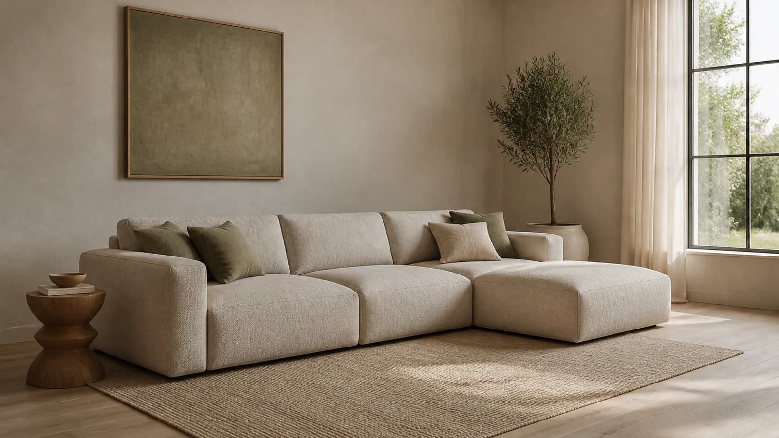 Place the piece in an aspirational room without hiding the product