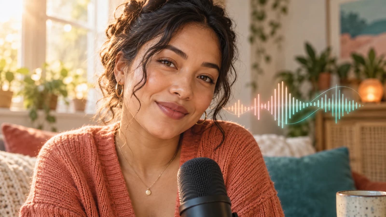 Person recording audio for a talking portrait