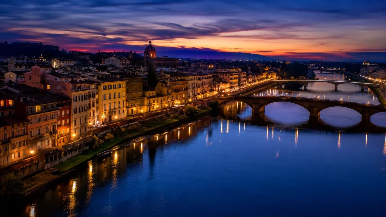 Build a gradual shift through blue hour