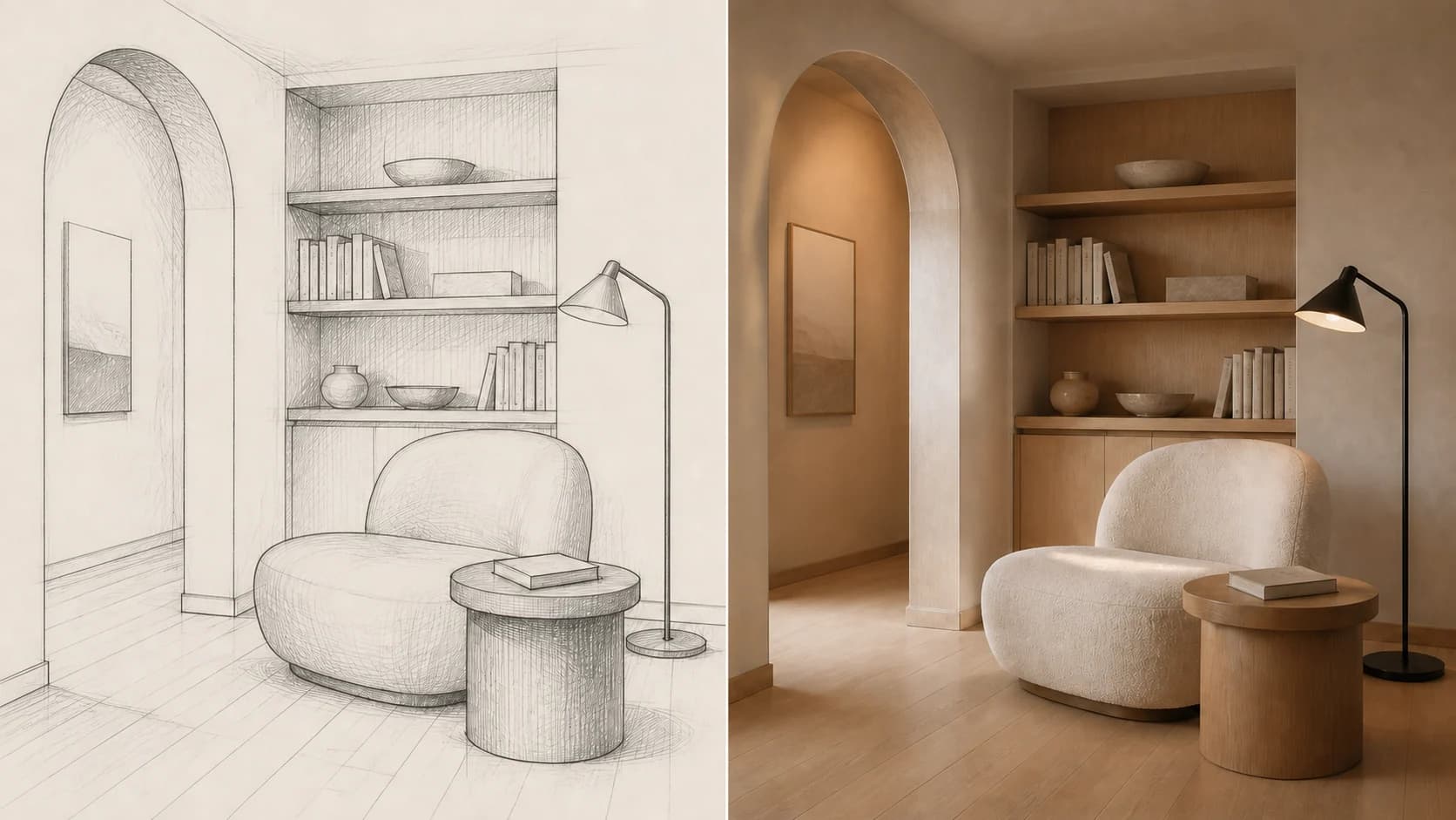 Sketch to polished render
