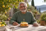 Garden birthday portrait
