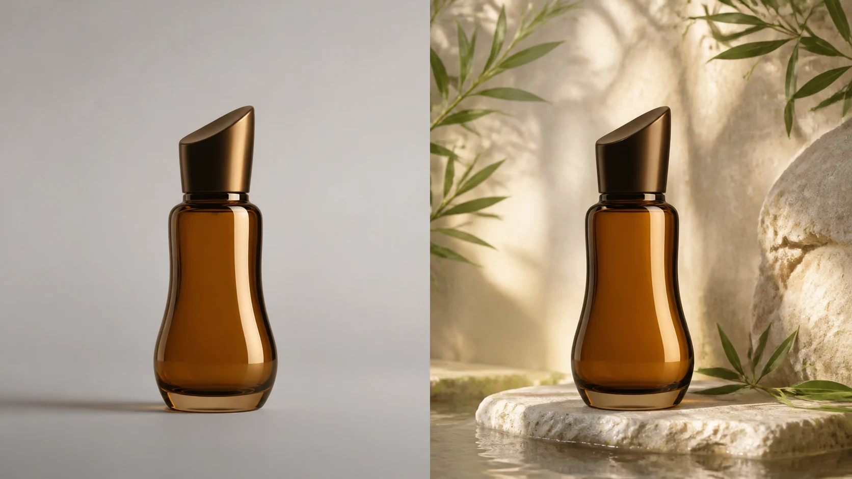 Product photo before and after a prompt-directed Image to Image AI edit