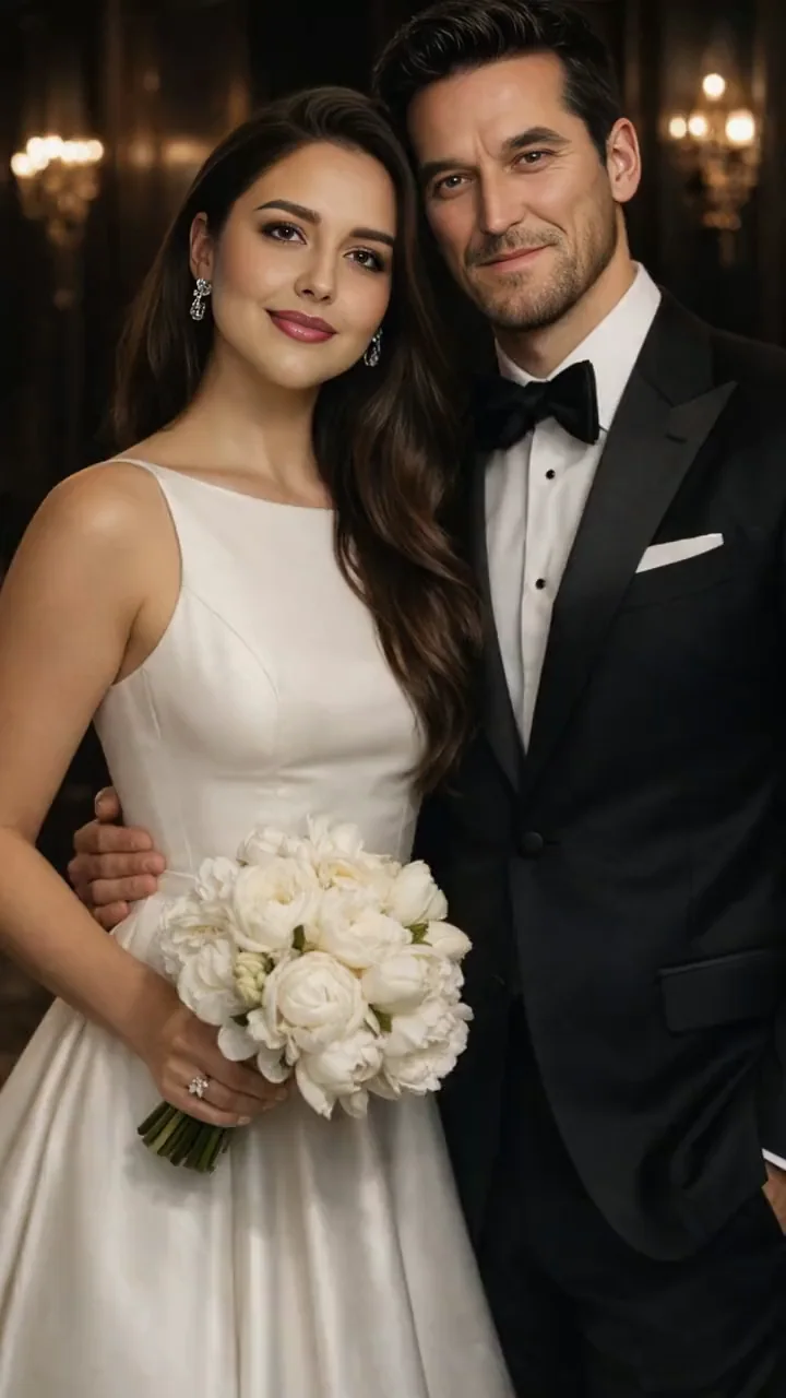 Formal wedding portrait animated with subtle motion