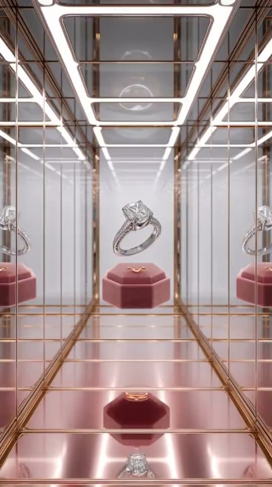 Futuristic ring showroom