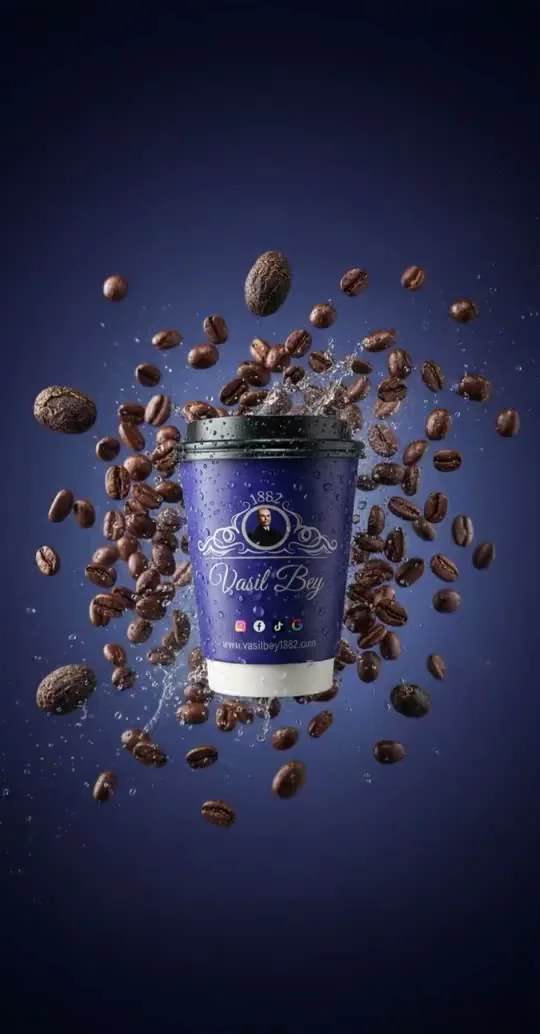 Coffee cup splash product motion