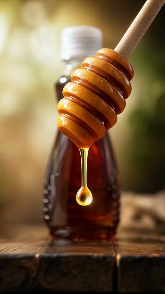 Honey product macro reveal