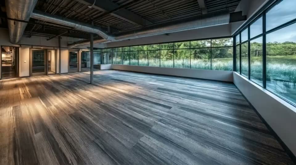 Modern glass pavilion real estate video example