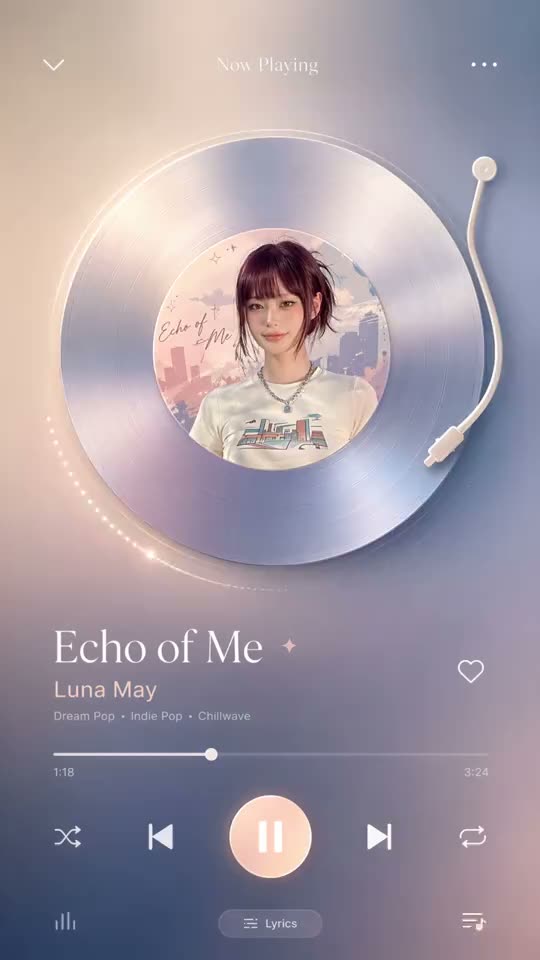 Vinyl player Spotify Canvas video example