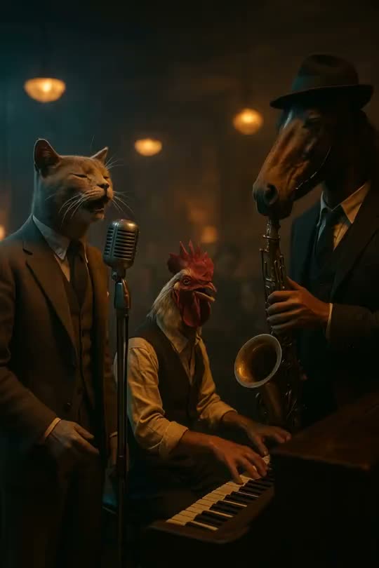 Surreal animal jazz band